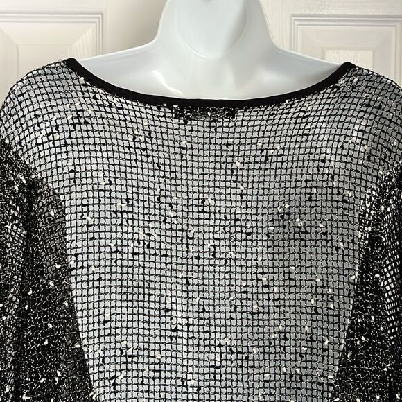 Papa From Vancouver Black/White Cotton Blend Beach Cover Up/Cardigan Top Sz S/M - Picture 8 of 14